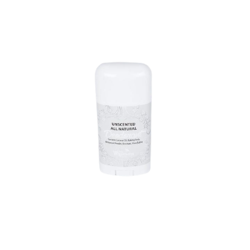 Unscented all-natural deodorant stick with white cap and detailed label in Health & Beauty and Under $25 collections