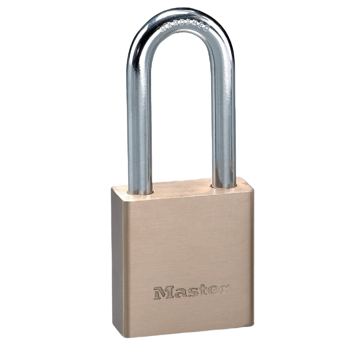 Solid brass padlock with polished steel shackle featuring dual ball locking for enhanced security in home improvement use