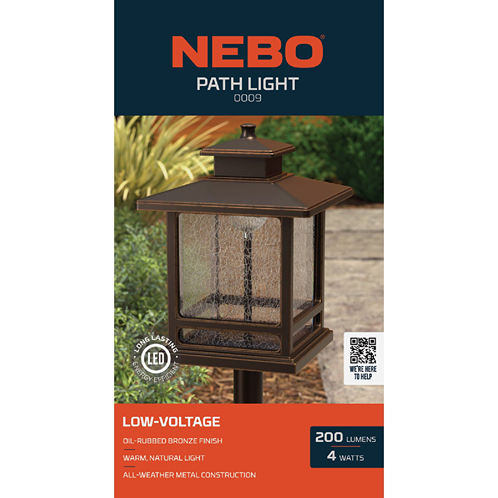 Espresso finish square glass path light with LED for outdoor lighting in electrical and lighting collections under $50