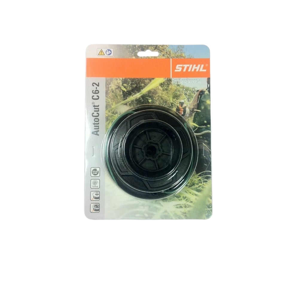 Black trimmer head with TapAction technology for efficient line extension in power tool and garden tool accessories collections
