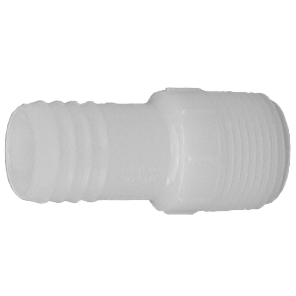 Nylon insert coupling with barbed and threaded ends for secure polyethylene pipe connections in plumbing and fittings under $50