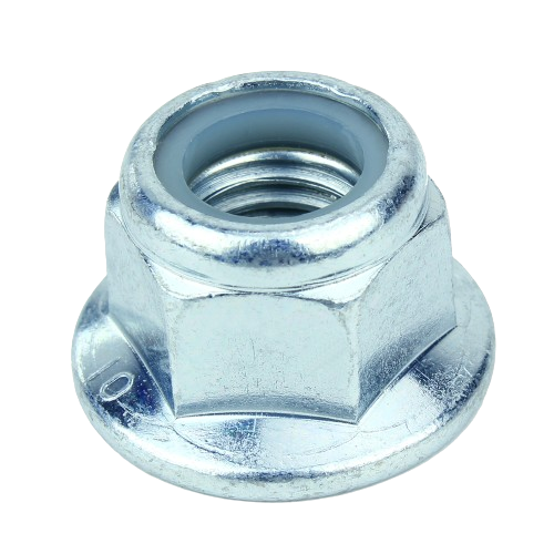 M12 zinc-plated lock nut with flange for secure fastening in John Deere parts and home improvement tools