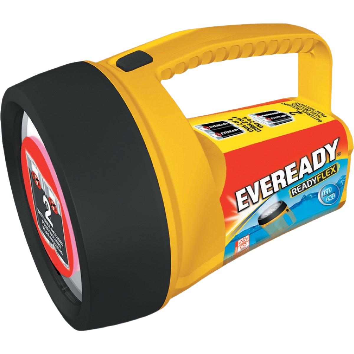 Yellow and black Eveready LED utility lantern with ergonomic handle for hand tools and home improvement use under $50 collections