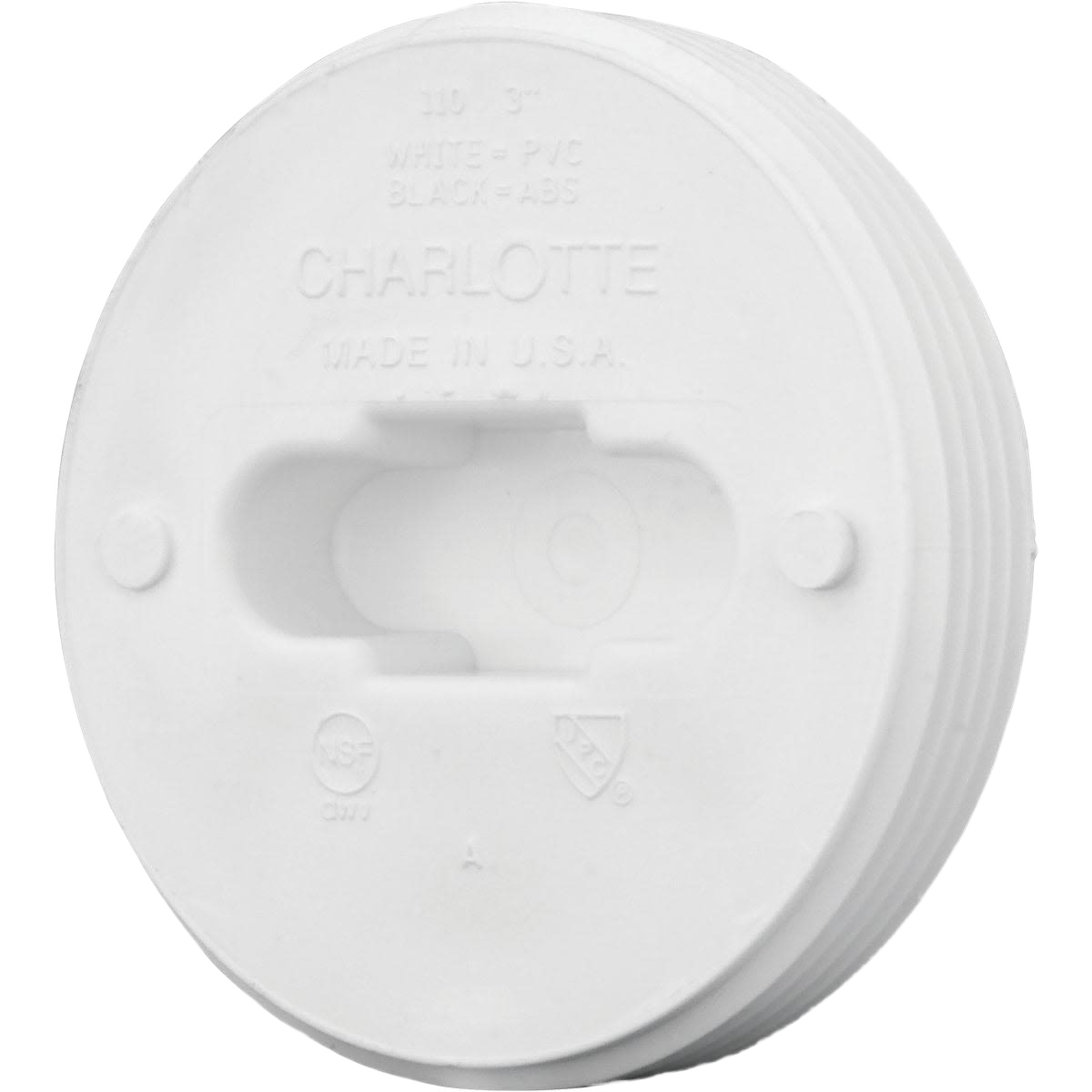 White 3-inch PVC floor plug for drain and vent systems in plumbing and pipes & fittings under $50 collections