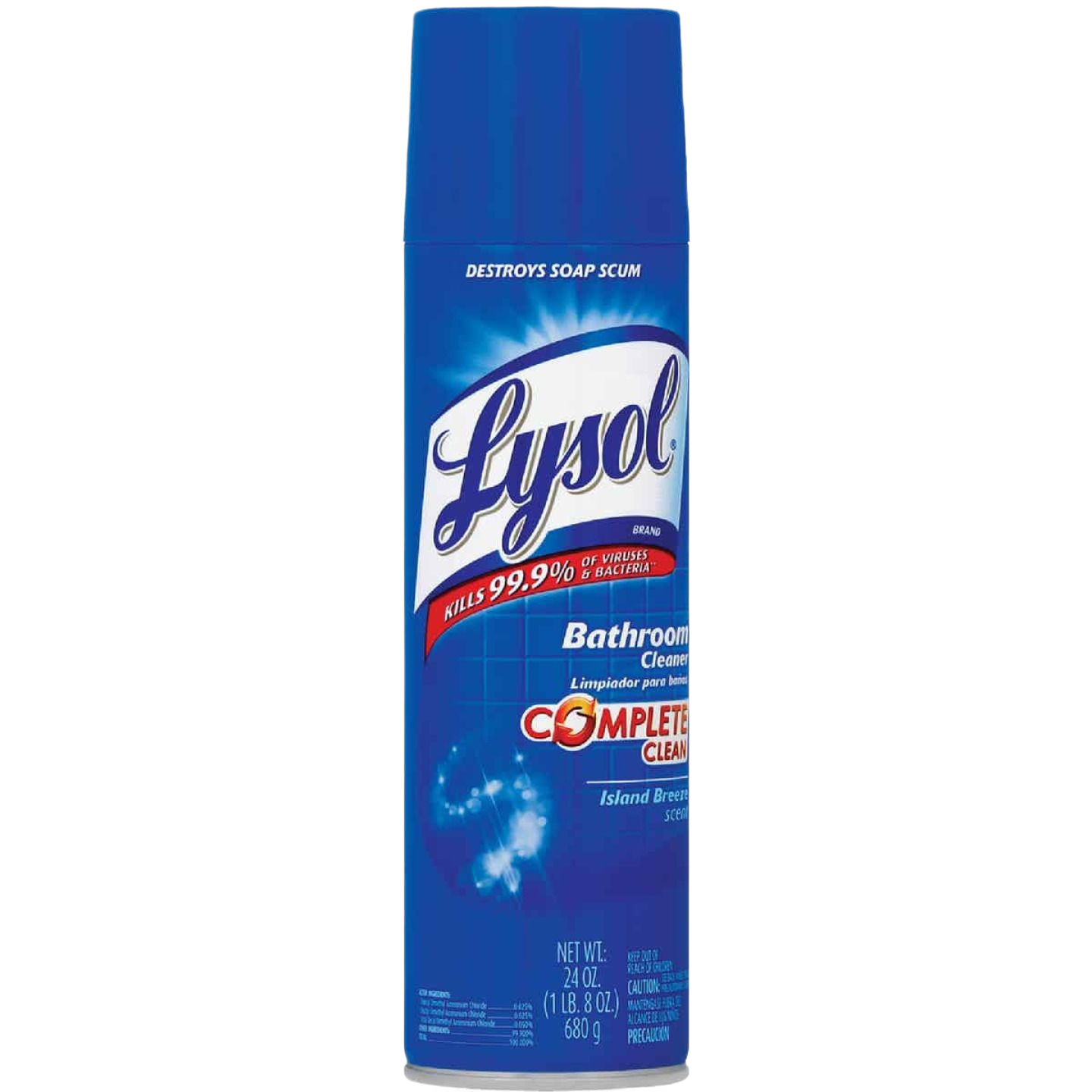 Lysol aerosol bathroom cleaner spray in blue can for cleaning supplies and bathroom cleaners under $50 collection