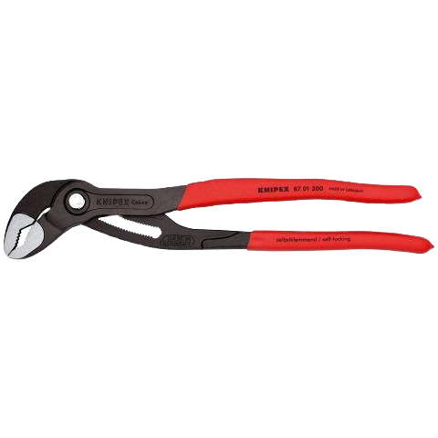 KNIPEX Cobra-style 12-inch water pump pliers with red handles for hand tools and home improvement projects under $100 collection