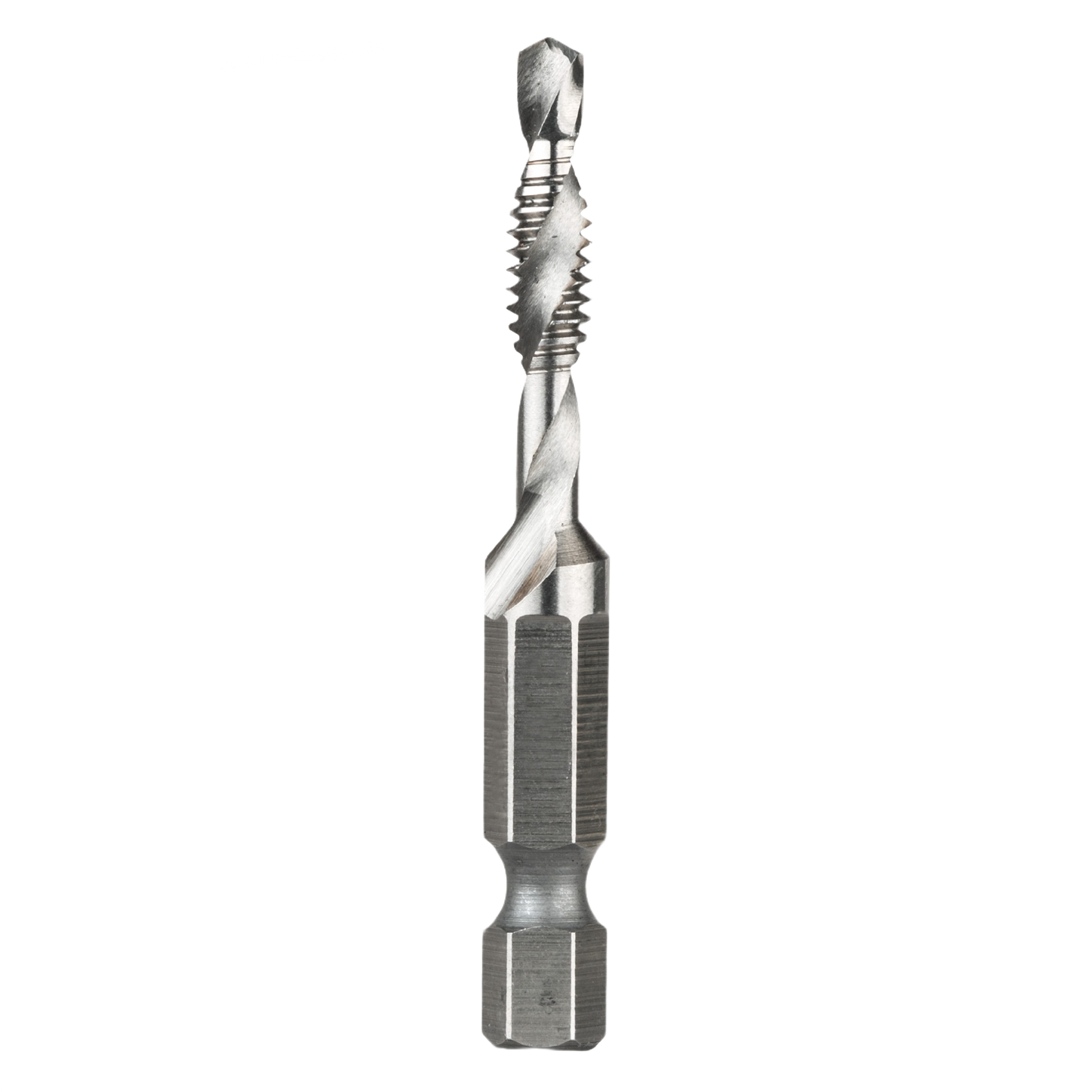 Steel drill tap bit with hex shank designed for efficient drilling and tapping in power tool accessories collections