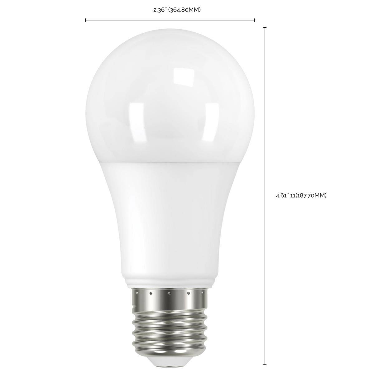 White A19 LED bulb with medium base, warm white light, designed for agricultural and rugged environments under $50