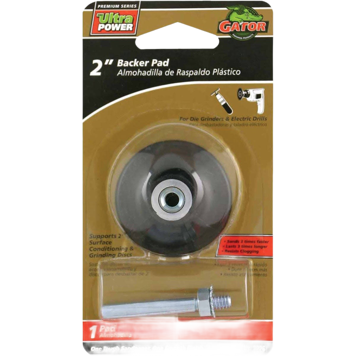2-inch backing pad and screw attachment for sanding and grinding in power tool accessories and abrasives collections