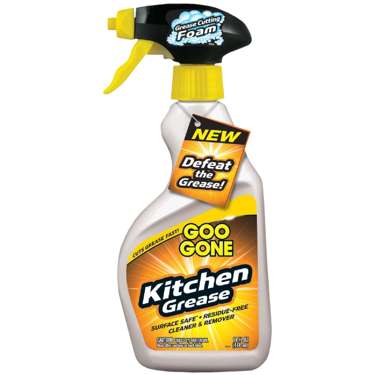 Spray bottle of citrus foam grease cleaner with trigger for kitchen cleaning in home improvement and cleaning supplies collections