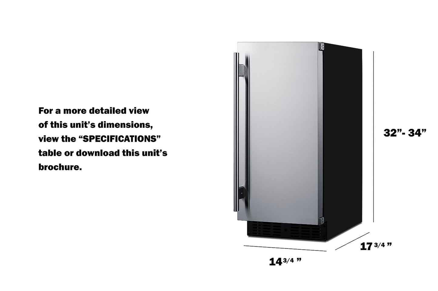 15" Wide Built-In All-Refrigerator, ADA Compliant