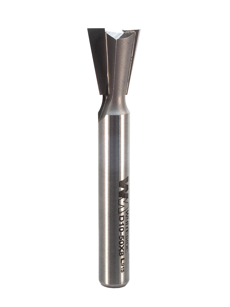 Whiteside D10-50x8 10° Dovetail Bit 8mm SH, 1/2"LD, 5/8"DOC