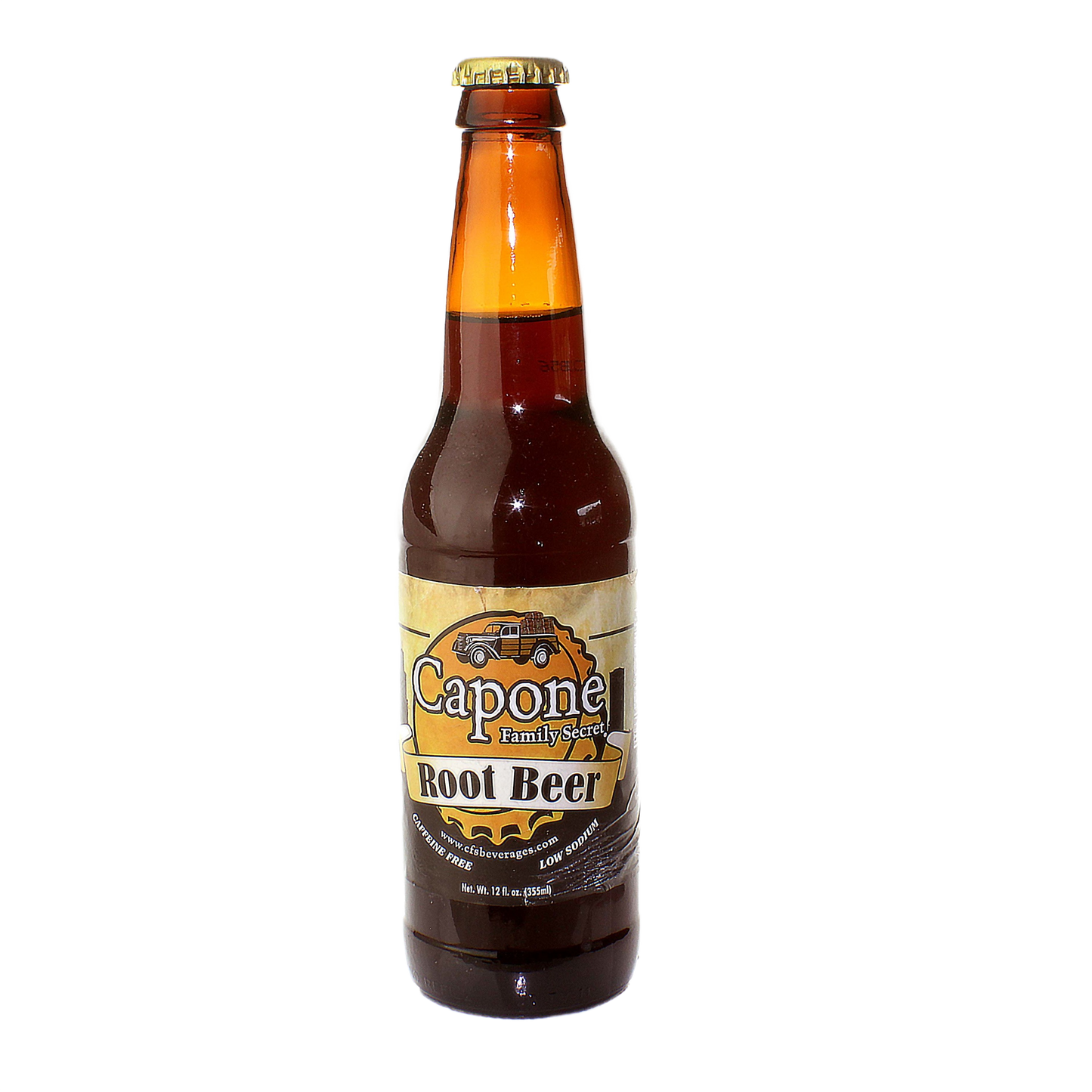 Vintage-style 12 oz. bottle of craft root beer with classic label, part of Drinks and Food & Beverage collections under $50