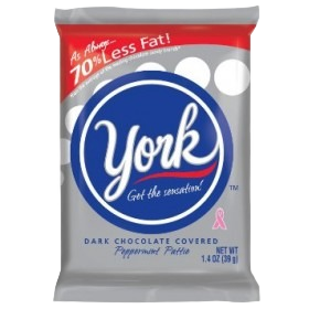 Silver and red wrapper of dark chocolate peppermint patty candy in the Chocolates & Candies and Under $25 collections