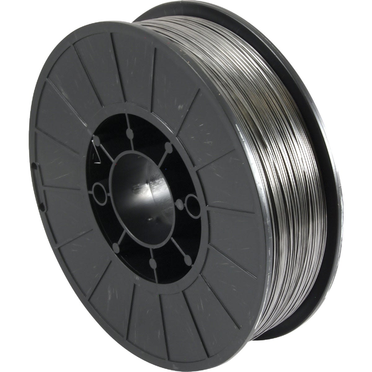 Spool of mild steel flux core MIG wire for welding and metal fabrication in home improvement projects
