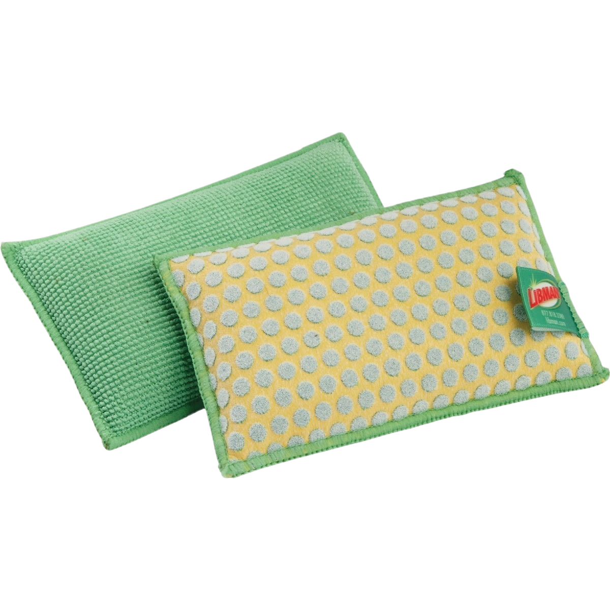 Two microfiber cleaning sponges with scrubbing dots for kitchen and bath in cleaning tools under $50 category