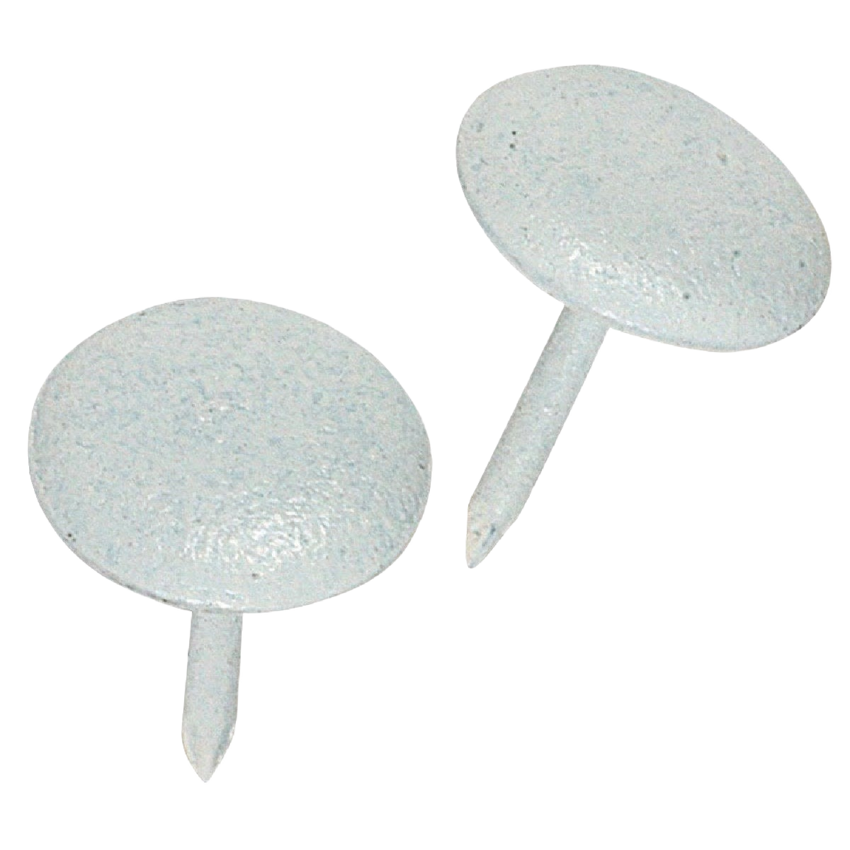 Two white round decorative furniture nails for fasteners and hardware in home improvement collections under $50