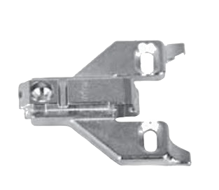 Nickel-plated zinc die-cast mounting plate for cabinet face frames in hardware and furniture accessories under $50 collection