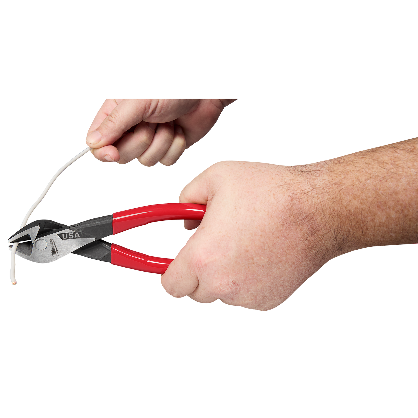 Milwaukee 8" Angled Head Diagonal Dipped Grip Cutting Pliers (USA)