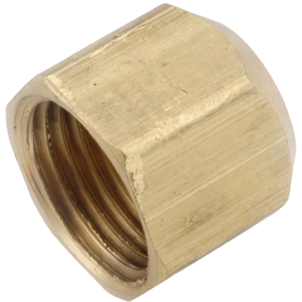 Brass flare cap for 1/4-inch pipes, suitable for plumbing and pipes & fittings collections under $50