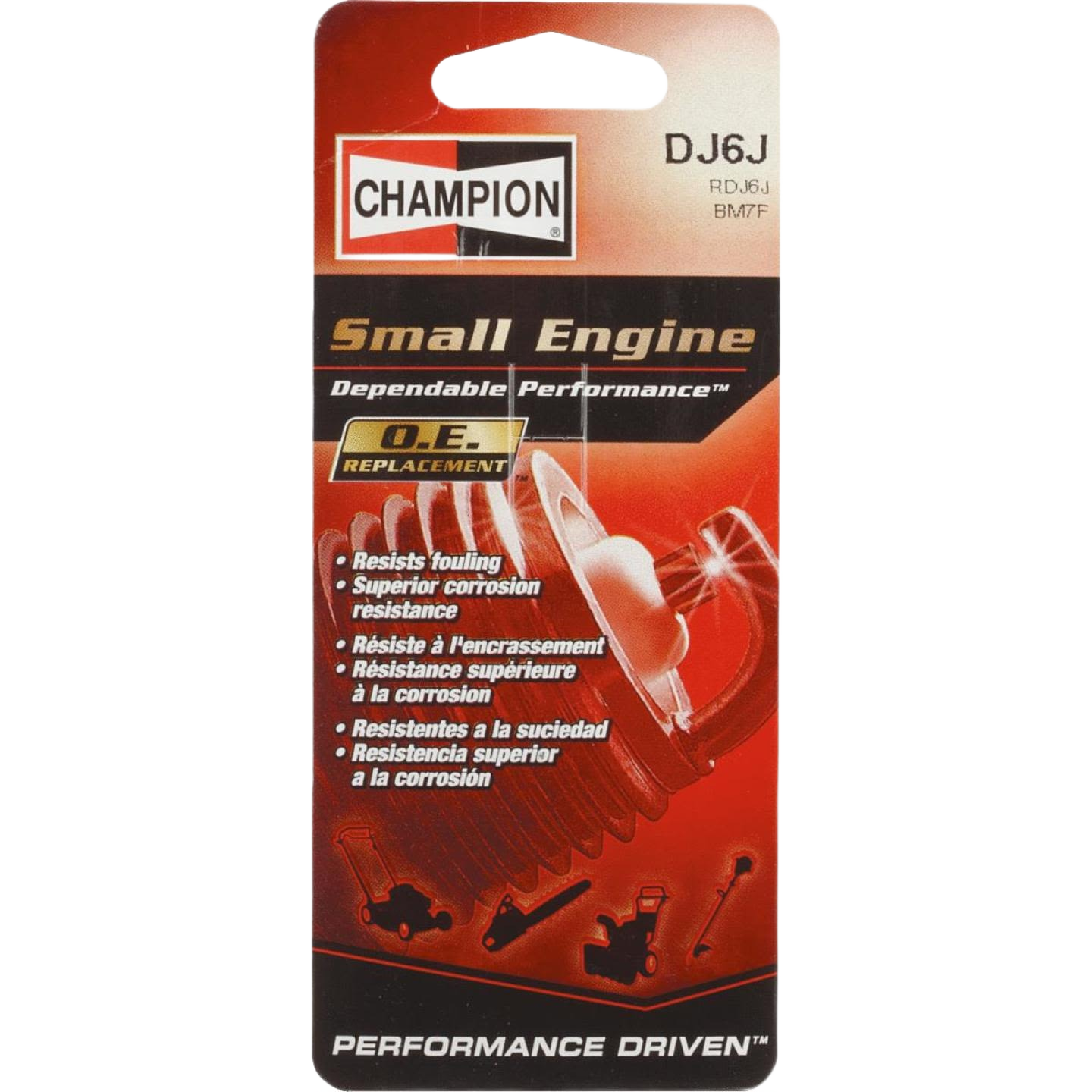 Chainsaw spark plug with copper core designed for superior corrosion resistance in parts and lubricants for home improvement tools