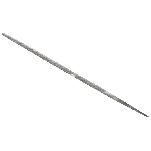 Round metal file with coarse teeth and tapered shape for precision tool and home improvement tasks