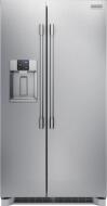 Stainless steel counter-depth side-by-side refrigerator with water and ice dispenser from kitchen appliances collection