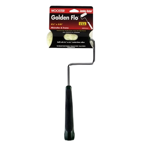 Paint roller frame with solvent-resistant plastic cage for smooth rolling in paint supplies and home improvement collections under $50