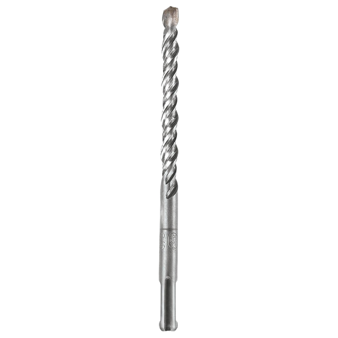 Carbide tipped rotary hammer bit with spiral flute for durable drilling in tool accessories and power tool collections