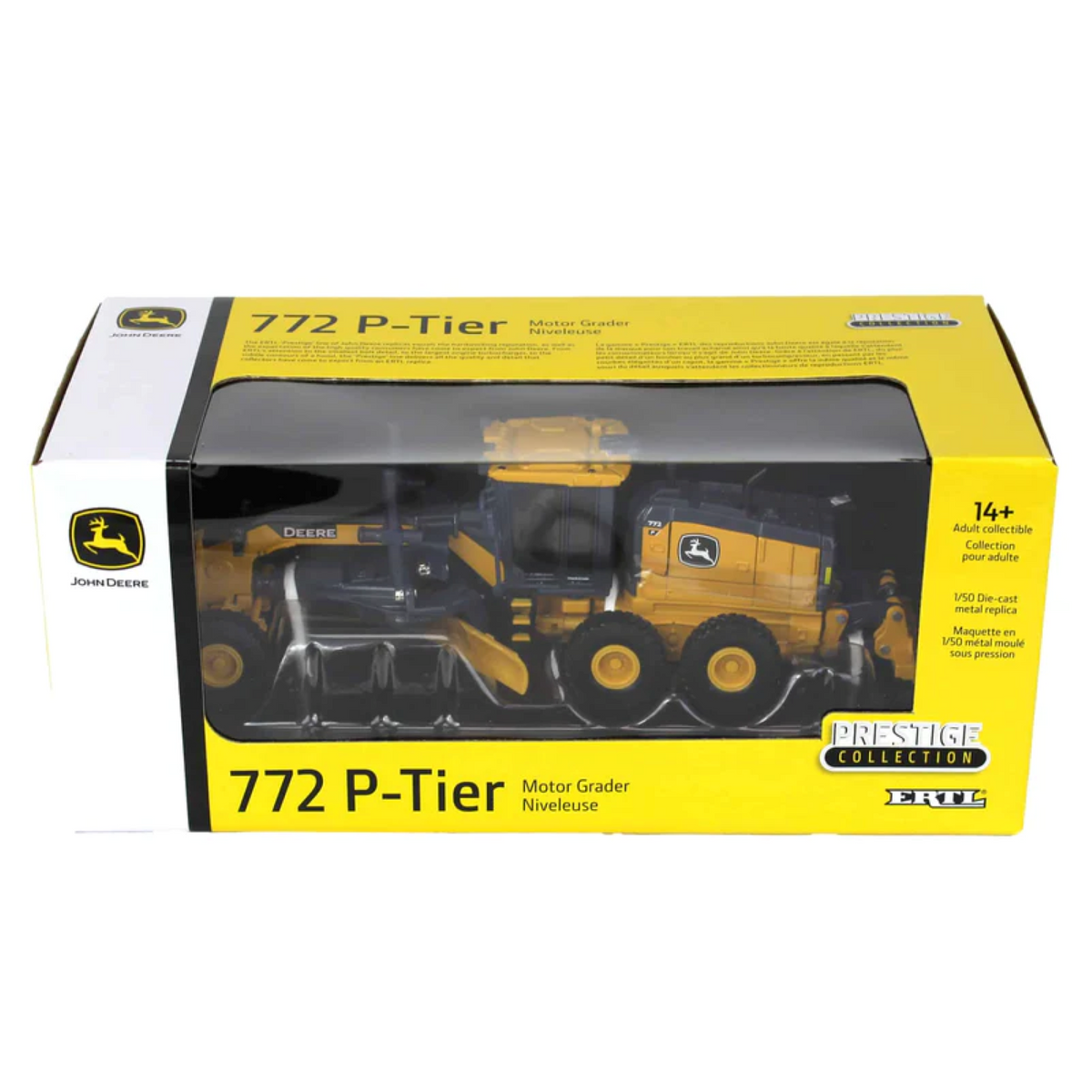 TOMY John Deere ERTL 1/50 John Deere 772 P-Tier Motor Grader, Prestige Collection