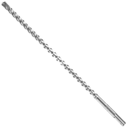 Silver carbide-tipped SDS-Plus rotary hammer drill bit designed for concrete drilling in power tool accessories collections