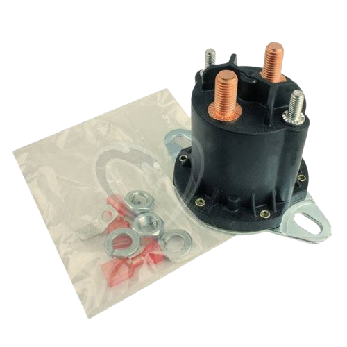 Solenoid kit with copper terminals and mounting hardware for automotive and mechanic tool applications