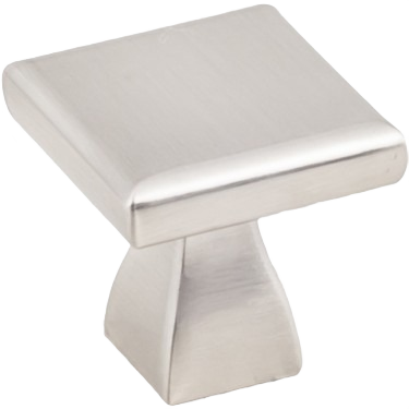 Satin nickel finished square cabinet knob from furniture accessories for home improvement and hardware use