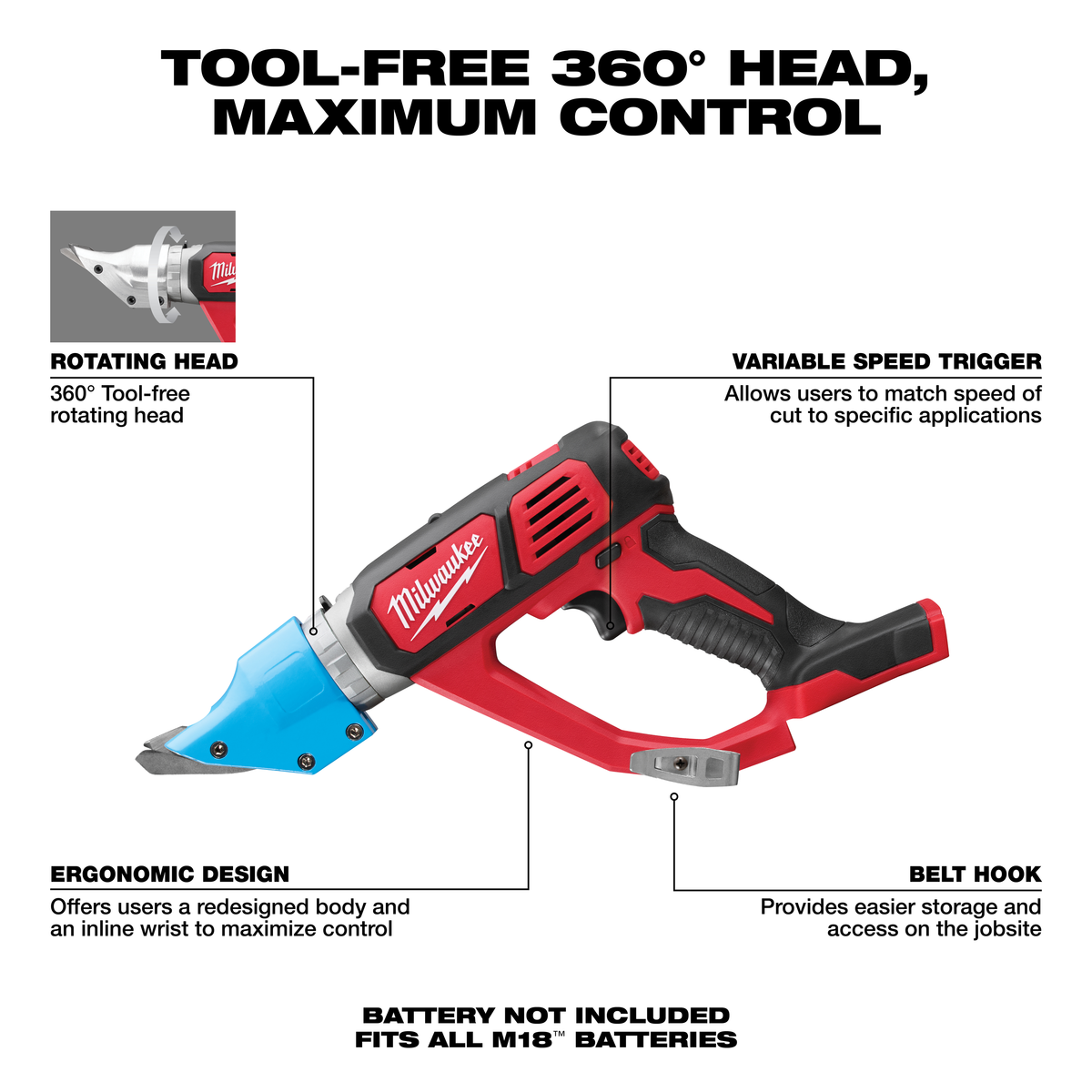 Milwaukee M18™ 14 Gauge Double Cut Shear