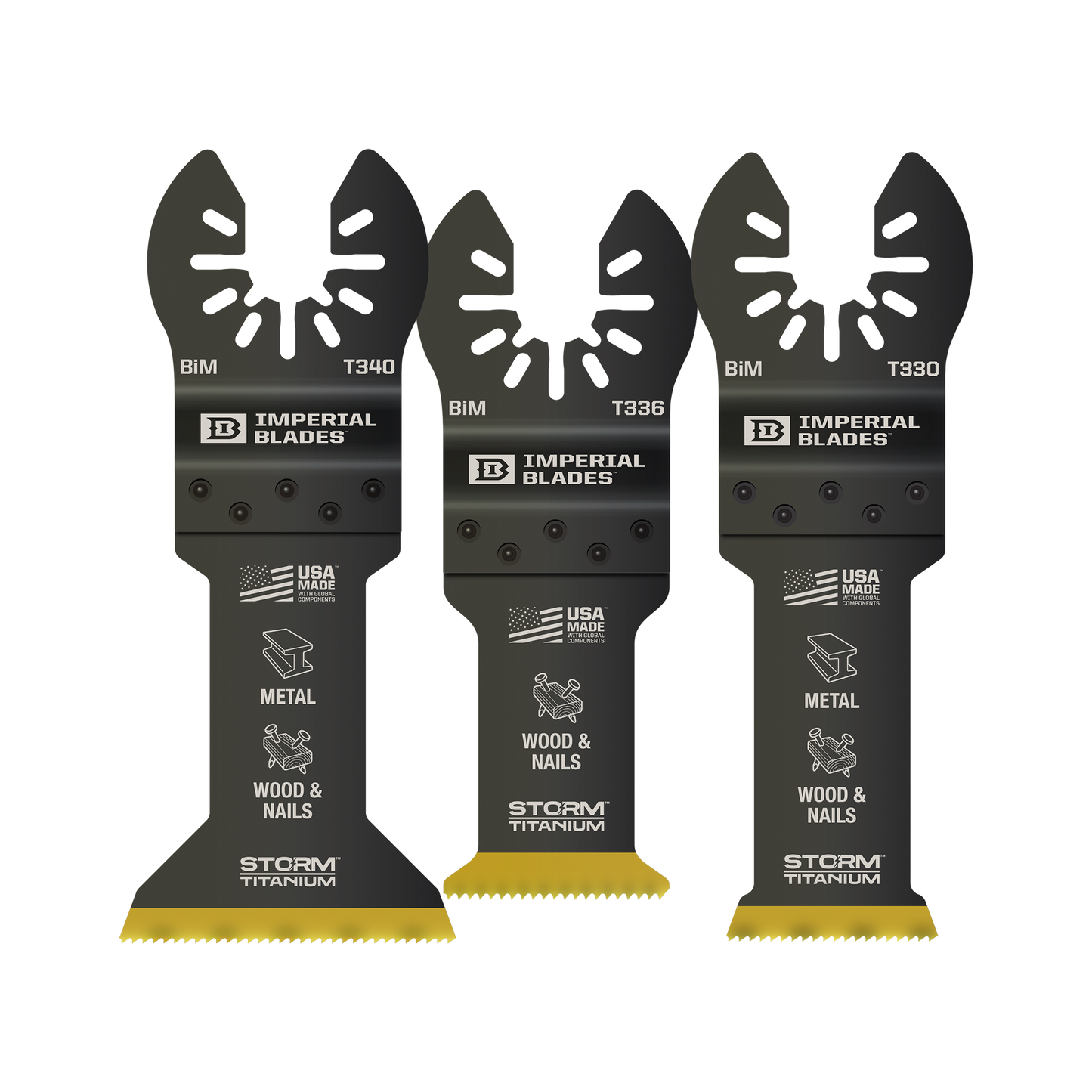Milwaukee IMPERIAL BLADES™ ONE-FIT™ STORM™ Titanium Metal/Wood Variety Pack, 3PC