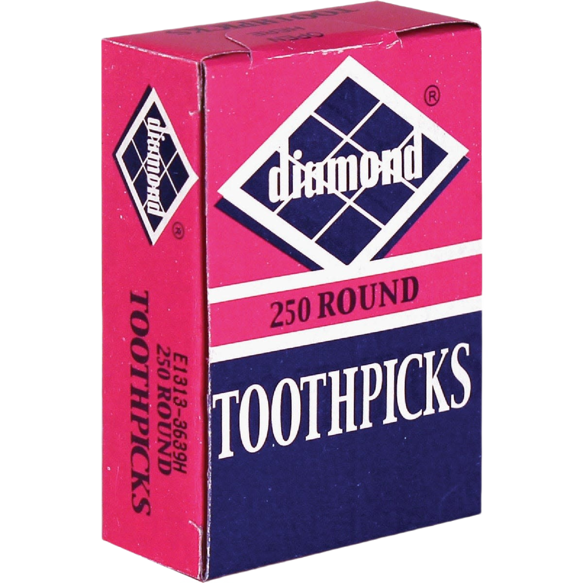 Box of 250 diamond round toothpicks made from white birch for oral care and kitchenware under $25 collection