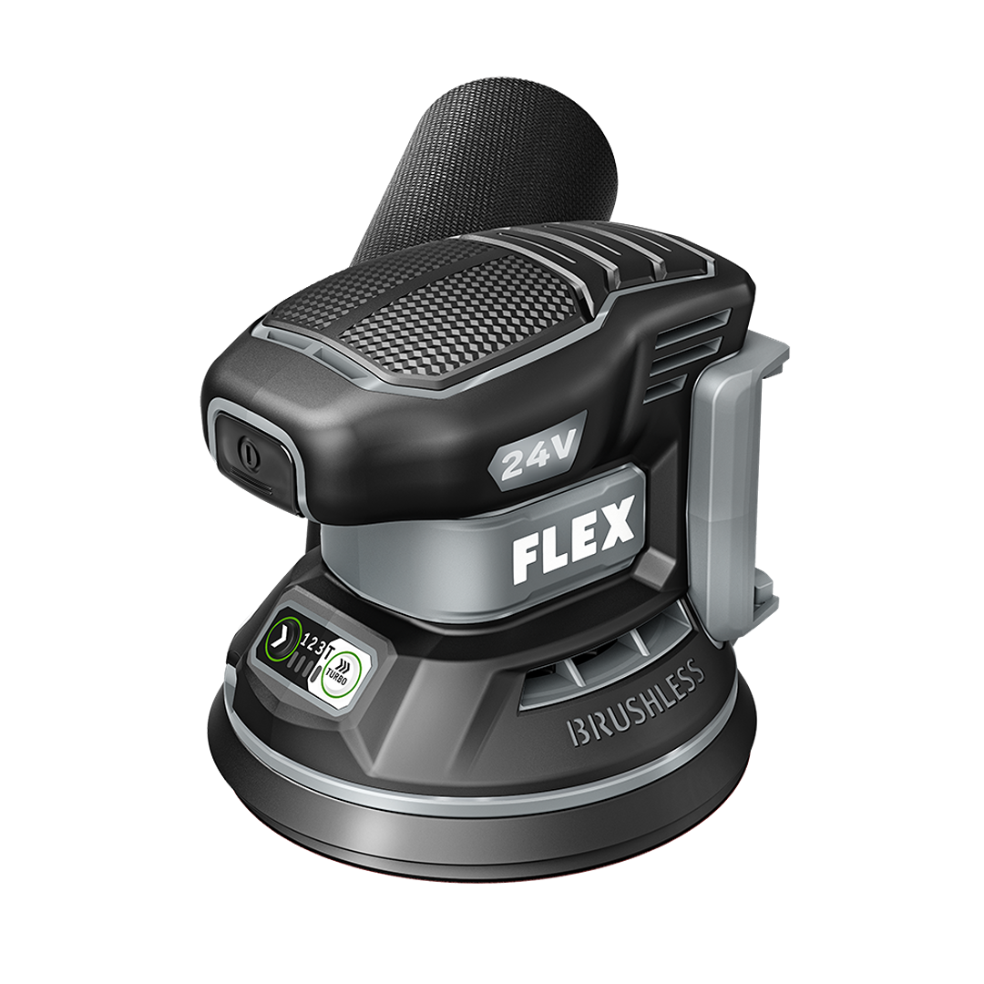 Compact cordless random orbital sander with brushless motor and ergonomic grip for smooth sanding in home improvement projects