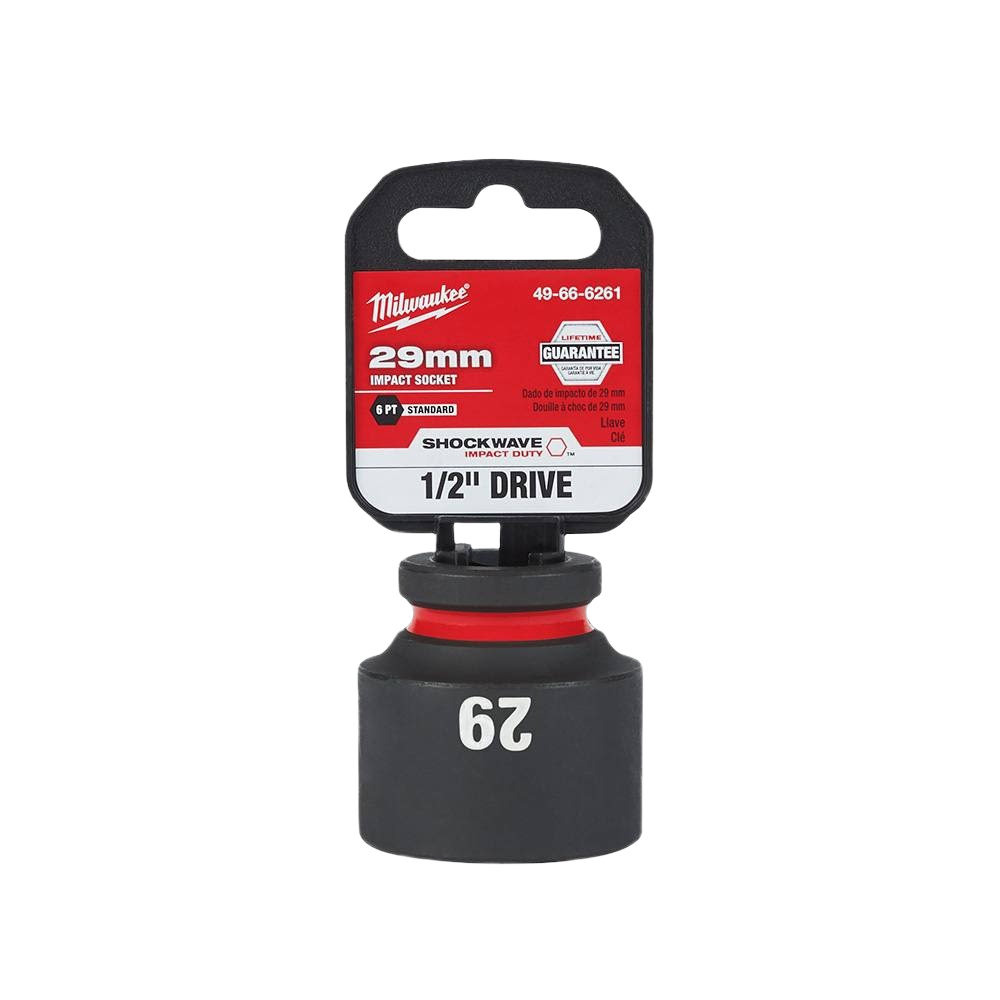 29-mm 6 point impact socket with 1/2" drive and stamped size markings from Milwaukee Hand Tools collection