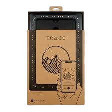 Black trace frame kit with multiple mounting holes and app integration for precision home improvement tracing tasks