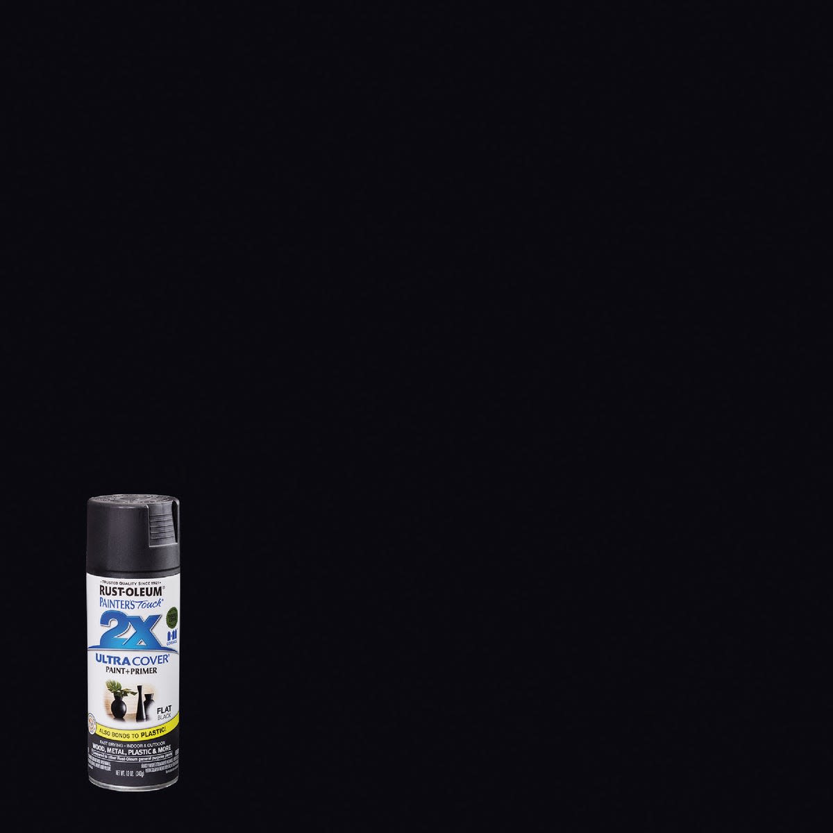 Rust-Oleum black flat spray paint and primer can for home improvement and paint supplies under $50 collections