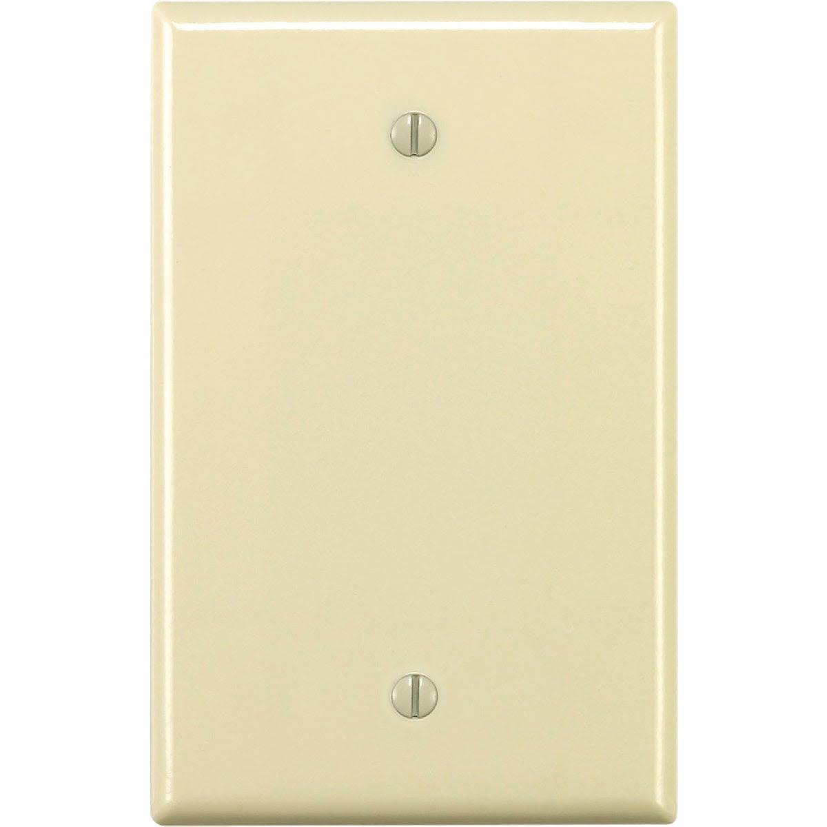 Light almond midway thermoset blank wall plate with smooth finish for tools and home improvement projects