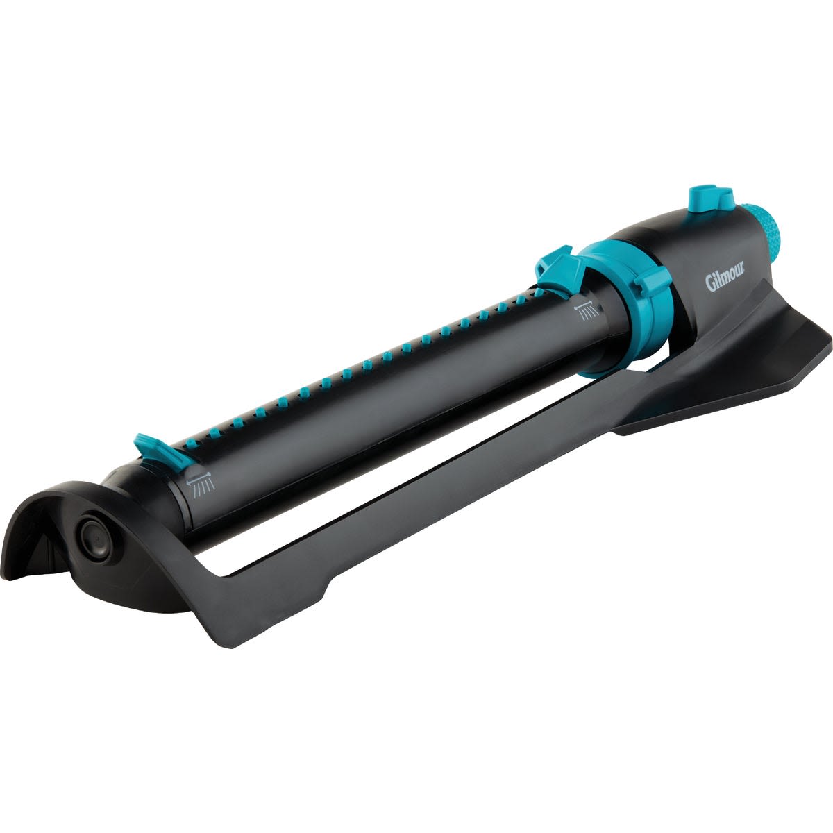 Black and green oscillating lawn sprinkler designed for efficient watering in lawn and garden irrigation systems