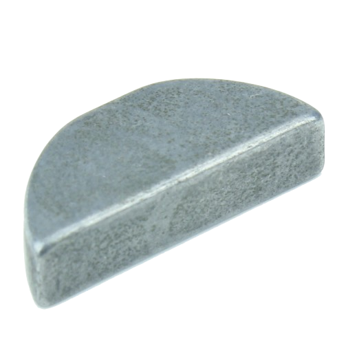 Half-moon shaped shaft key made of metal for secure mechanical connections in tools and home improvement tasks