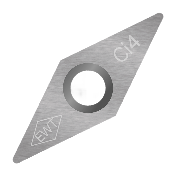 Diamond carbide cutter blade with silver finish and central mounting hole for tools and home improvement use