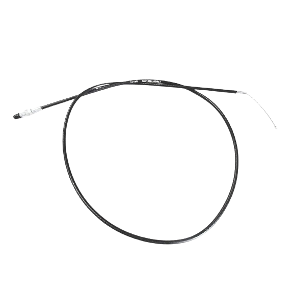 Black throttle cable with metal end fittings, suitable for Honda parts in home improvement and tools collections