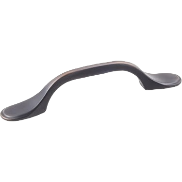 Brushed oil rubbed bronze foot pull handle with smooth curved design for tools and home improvement projects