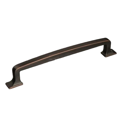 Oil-rubbed bronze cabinet pull with smooth, modern lines for hardware and furniture accessories under $50 collection
