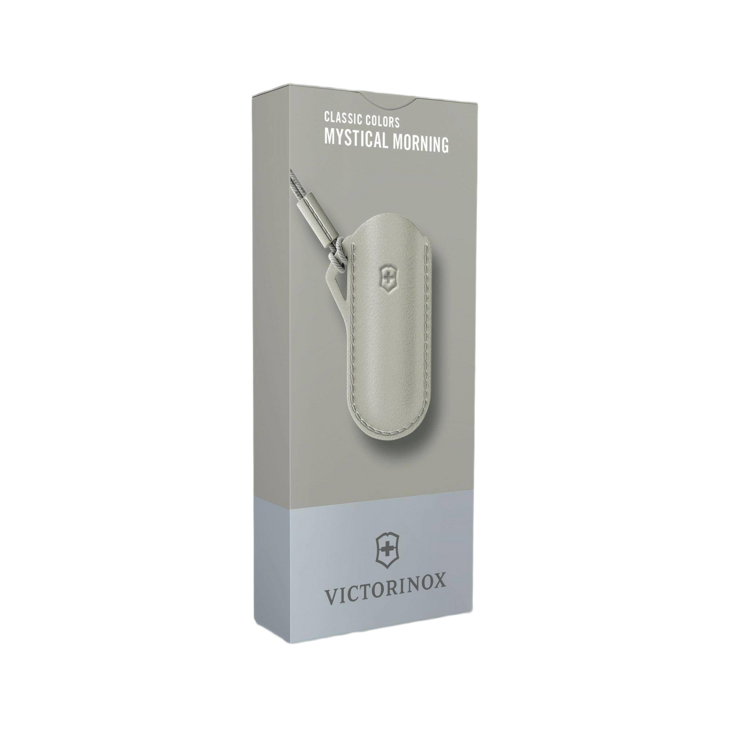 Gray leather Victorinox pouch in Mystical Morning shade for multi-tools, featured in hand tools and woodworking tool collections
