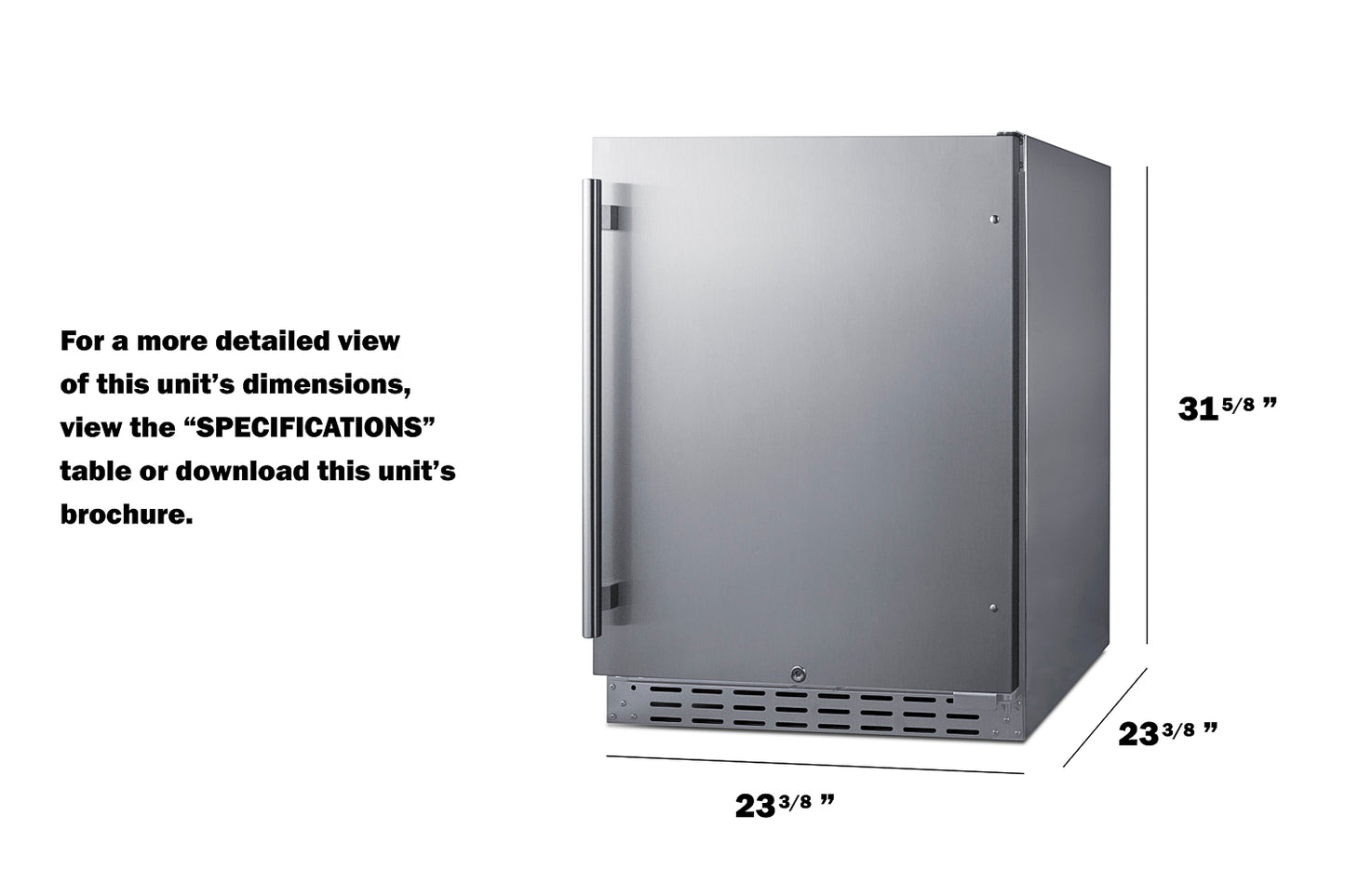 24" Wide Built-In All-Refrigerator, ADA Compliant