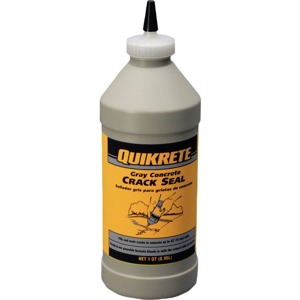 Quart bottle of gray concrete crack sealant for home improvement in Sand Paper, Patching & Repair collection under $50